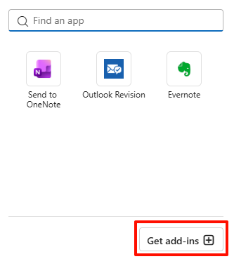 Step 2: Click Get Add-ins