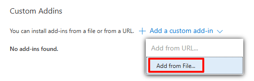 Step 4: Select Add from file option